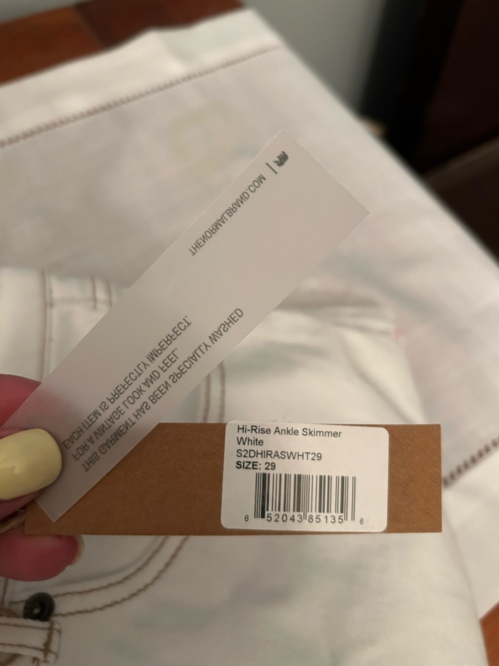 NWT The Normal Brand High-Rise Ankle Crop Women’s Jeans - White size 29 - Picture 10 of 13